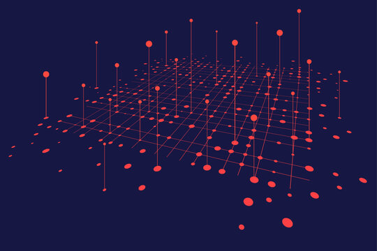 Big data visual information background. Social network concept. Connection vector background.