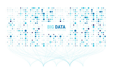 Big data visual information background. Social network concept. Connection vector background.