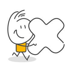 Stick figures. Numbers. Isolated on white background. Hand drawn Doodle Line Art Cartoon Design character.
