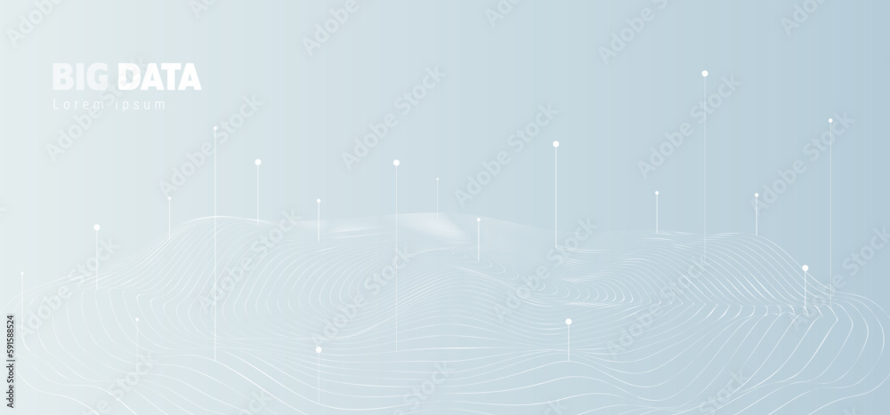 Aufkleber Big data visual information background. Social network concept. Connection vector background.