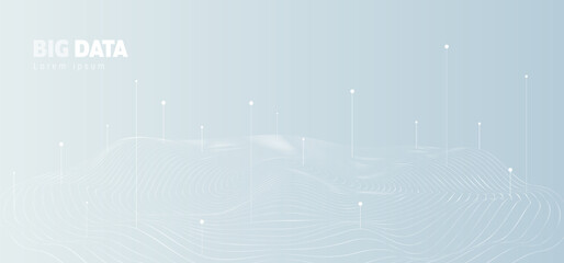 Big data visual information background. Social network concept. Connection vector background.