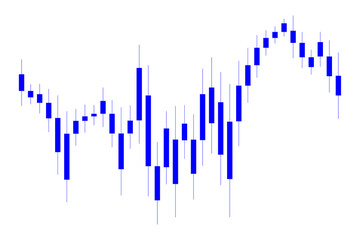 Blue graph on white background
