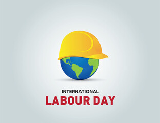 Happy Labor Day concept Banner vector illustration. 1st May- International labor day concept. Labor safety and right at Workplace. World Day for Safety and Health at Work concept. 