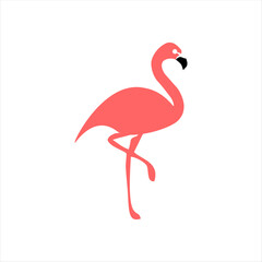 flamingo silhouette Vector Logo Design Template