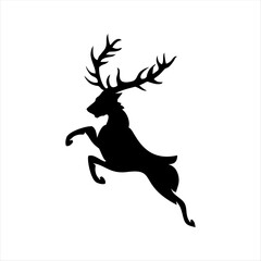 deer silhouette Vector Logo Design Template