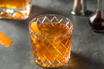 Boozy Cold Bourbon Old Fashioned Cocktail