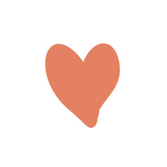 red heart isolated on white