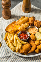 Deep Fried Appetizer Platter with French Fries