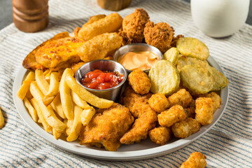 Deep Fried Appetizer Platter with French Fries