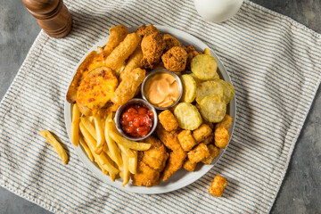 Deep Fried Appetizer Platter with French Fries