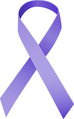 Computer graphic image of purple ribbion