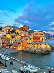 Discover the colorful and vibrant coastal architecture of Genoa's seaside. These unique and quaint homes are a must-see landmark of the Italian Riviera.