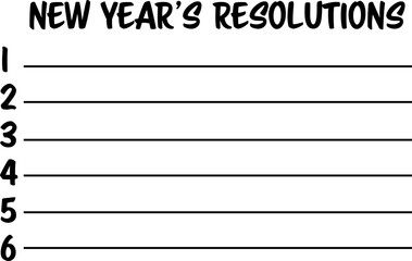 New Years Resolutions chart
