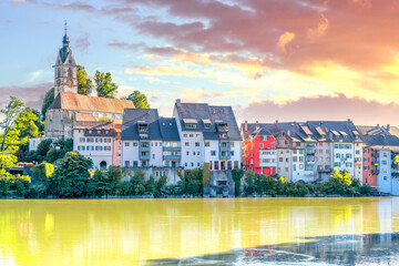 Fototapeta na wymiar Blick auf Laufenburg, Schweiz 