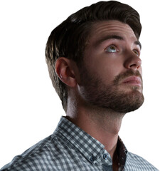 Fototapeta premium Man standing against white background