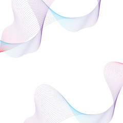 Wave of the many colored lines. Abstract wavy stripes on a white background isolated. Creative line art. Vector illustration EPS 10. Modern technology background, wave design. Vector illustration.