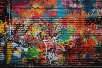 Fototapeta na wymiar graffiti on the wall created with Generative AI technology