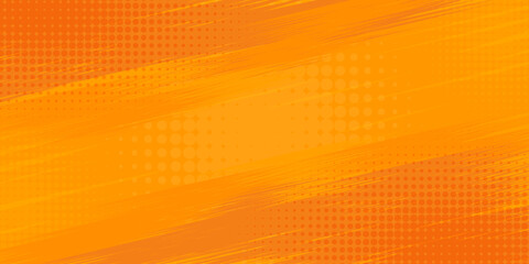 Vintage pop art yellow and orange background. Banner wallpaper vector illustration.
