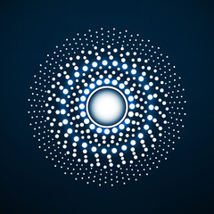 Dotted eyes, isolated logo on white background