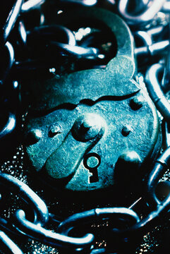 Close-Up of Padlock and Chain
