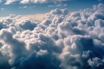 clouds above a blue sky at sunset, view of clouds through high plane, clouds on a sunny day
