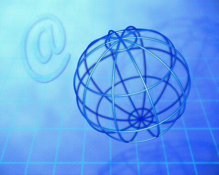 Wire Globe and @ Symbol