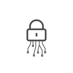 Cyber security icon isolated on transparent background