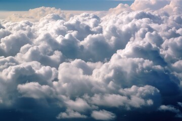 clouds above a blue sky at sunset, view of clouds through high plane, clouds on a sunny day