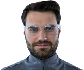 Obraz premium Close-up portrait of man wearing protective eyewear