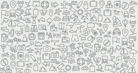 background with Traveling icons. Traveling holidays icon background