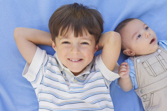 Portrait of Young Boy with Baby Brother