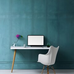 modern interior with a chair