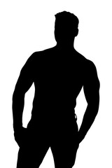 Naklejka premium Man posing against white background