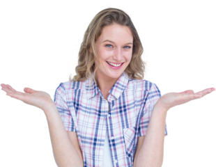 Happy hipster smiling at camera