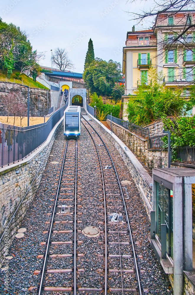 Poster Sassellina funicular, Lugano, Switzerland