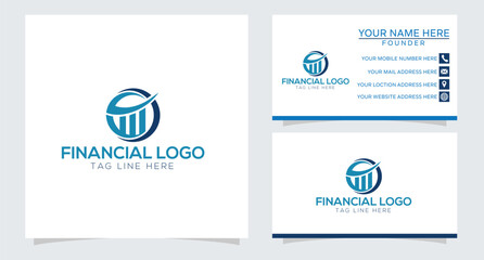 Vector modern financial logo design idea
