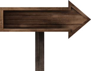Arrow wooden sign board