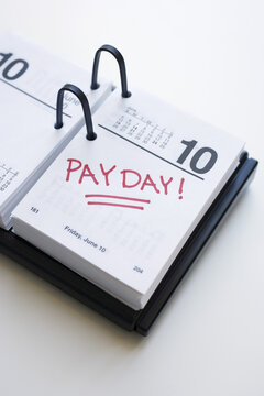 Calendar Showing Payday