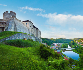 Evening  historic medieval Sternberk Castle in Czech Republic ( central Bohemia, near Prague )