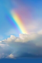 Obraz na płótnie Canvas a rainbow with clouds in the sky
