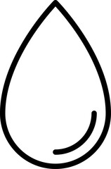 Water drops icon set. Editable vector water line icons. A drop of water. Washing, shower. Vector illustration