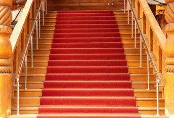 red carpet on stairs