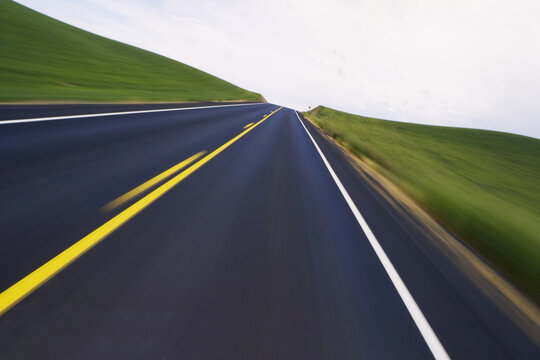 Rural Highway through Fields, Palouse, Washington
