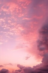 Obraz na płótnie Canvas a pinkish sunset with clouds on high octane backgrounds