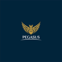 Obraz premium GOLDEN PEGASSUS LOGO
