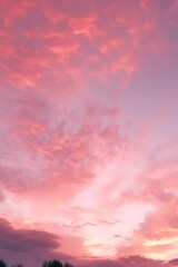 Obraz na płótnie Canvas some clouds are over a pink sky