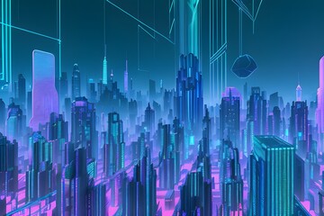 3D digital wireframe landscape