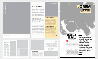 Brochure, ebook or presentation mockup ready for use, vector illustration easy to editable - 591608112