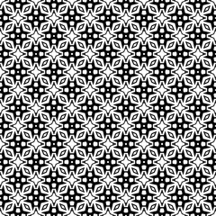 Black and white seamless pattern texture. Greyscale ornamental graphic design. Mosaic ornaments. Pattern template. Vector illustration. EPS10.