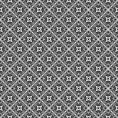 Black and white seamless pattern texture. Greyscale ornamental graphic design. Mosaic ornaments. Pattern template. Vector illustration. EPS10.
